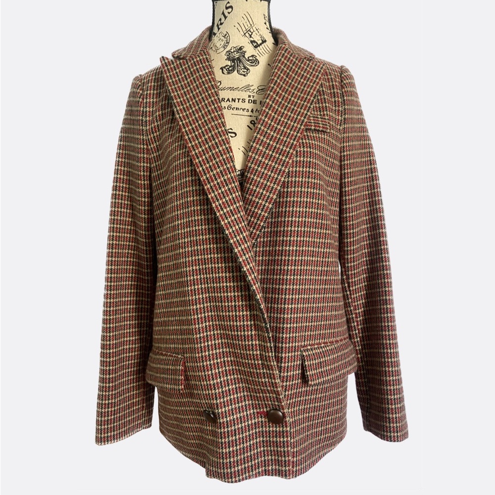 Vintage Check Blazer Jacket 🍿